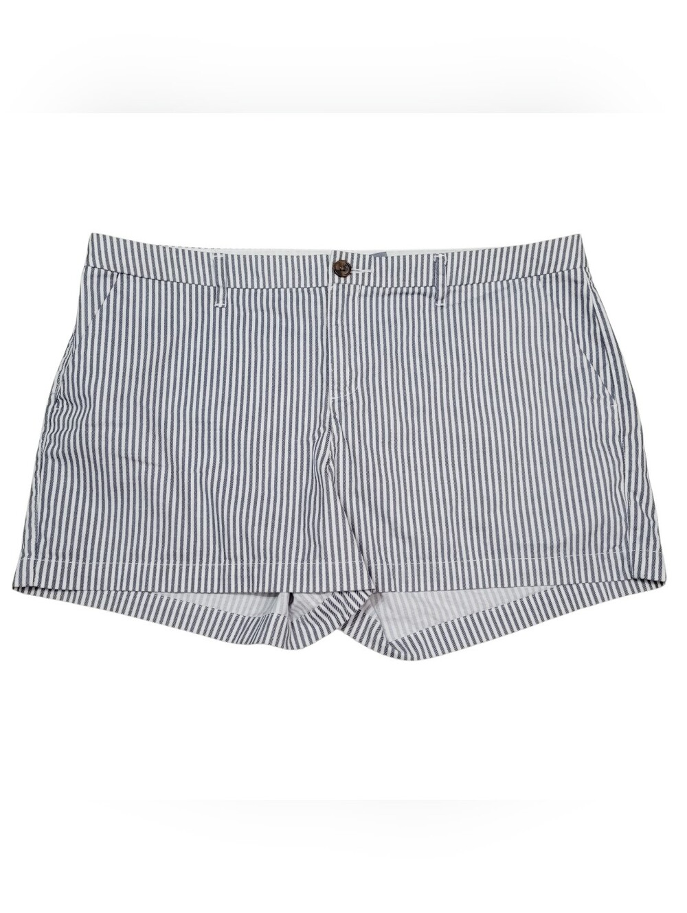 Old Navy Railroad Stripe Chino Shorts Women's Size 16 Nautical Coastal Preppy